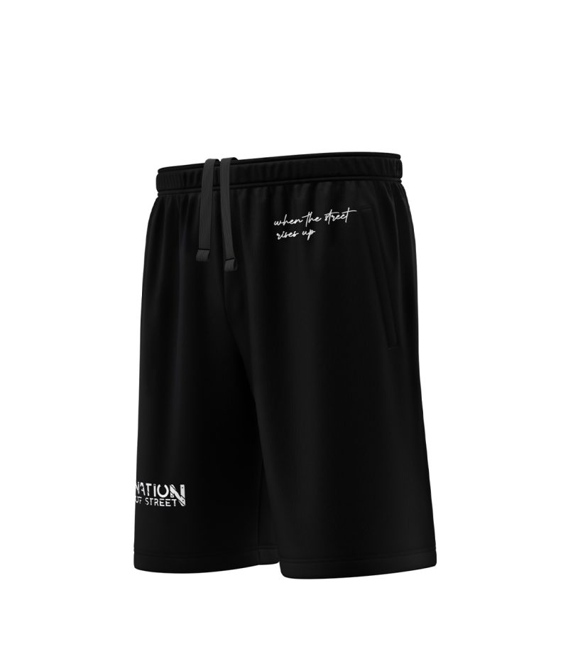 Short noir coton fleece