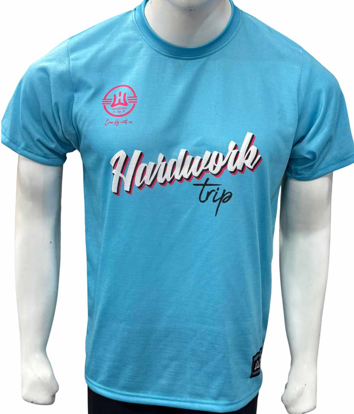 t-shirt bleu full coton DTF